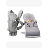 Babybjörn 2'li Set Pastel Oyuncaklı Bliss Ana Kucağı Petal Woven & Kanguru Mini 3D Jersey Light Grey