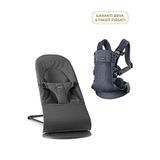 Babybjörn Balance Soft Woven Jersey Tri-fabric Dark Grey 0-13 Kg Ana Kucağı Ve Harmony Mesh Antracite Kanguru - Gri