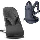 Babybjörn Balance Soft Woven Jersey Tri-Fabric Dark Grey & Kanguru Harmony Mesh Antracite - Anthracite