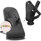 Babybjörn Balance Soft Woven Jersey Üçlü Kumaş Oyuncaklı Yenidoğan Seti / Dark Grey