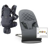BabyBjörn Bliss Ana Kucağı Cotton Oyuncaklı / Anthracite & Kanguru Move 3D Mesh / Anthracite