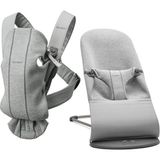 BabyBjörn Bliss Ana Kucağı & Kanguru Mini 3D Cotton Jersey Kompakt Set 0-13 kg Light Grey