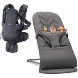 BabyBjörn Bliss Ana Kucağı Petal Cotton Oyuncaklı / Anthracite & Kanguru Move 3D Mesh / Anthracite