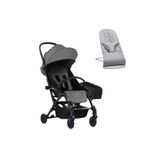 Babybjorn Bliss Ana Kucağı Petal Woven Grey & Bumprider Connect³ Bebek Arabası Black-Grey & Yan Düze