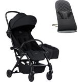 Babybjörn Bliss Ana Kucağı Woven Black & Bumprider Connect³ Bebek Arabası Black-Black & Yan Düzenleyici Çanta
