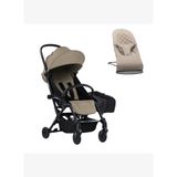 BabyBjörn Bliss Ana Kucağı Woven Sand Grey & Bumprider Connect³ Bebek Arabası Black-Sand - Yan Düzenleyici Çanta