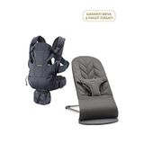 Babybjörn Bliss Petal Woven 0-13 Kg Ana Kucağı Ve Move 3d Mesh Anthracite Kanguru 2'li Set