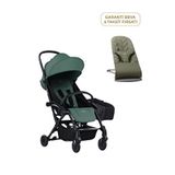Babybjörn Bliss Petal Woven Dark Geen Ana Kucağı + Bumprider Connect³ Black-olive Bebek Arabası Ve Yan Düzenleyici Çanta - Yeşil