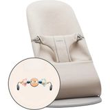 BabyBjörn Pastel Oyuncaklı Bliss Ana Kucağı 3D Jersey Light Beige Yumuşak Kumaş ile 13 kg Taşıma Kapasitesi ve Eğlenceli Oyuncak - Çok Renkli