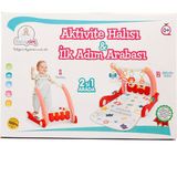 Babycim Aktivite Halısı & Ilk Adım Arabası - Pembe - 40 x 70 cm - Renkli