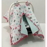 Babycity Pamuk Müslin Çok Amaçlı Çift Katlı Müslin Puset Örtüsü ve Minderi - 0 - 13 kg - Antrasit