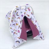 Babycity Pamuk Müslin Çok Amaçlı Çift Katlı Müslin Puset Örtüsü ve Minderi - 0 - 13 kg - Füme - Gri