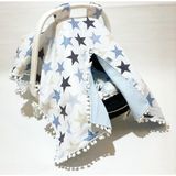 Babycity Pamuk Müslin Çok Amaçlı Çift Katlı Müslin Puset Örtüsü ve Minderi - 0 - 13 kg - Gri