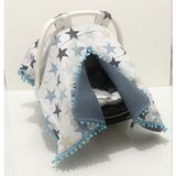 Babycity Pamuk Müslin Çok Amaçlı Çift Katlı Müslin Puset Örtüsü ve Minderi - 0 - 13 kg - Kiremit