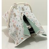 Babycity Pamuk Müslin Çok Amaçlı Çift Katlı Müslin Puset Örtüsü ve Minderi - 0 - 13 kg - Lila
