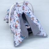 Babycity Pamuk Müslin Çok Amaçlı Çift Katlı Müslin Puset Örtüsü ve Minderi - 0 - 13 kg - Mor
