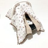 Babycity Pamuk Müslin Çok Amaçlı Çift Katlı Müslin Puset Örtüsü ve Minderi - 0 - 13 kg - Renkli