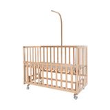 Babycom Naturel Anne Yanı 4 Kademeli Tekerlekli Beşik 60x120 cm
