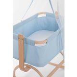 Babycom Vega Naturel Ahşap Sallanır Beşik - Mavi