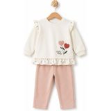 BabyCosy Organic Wear Bebek Alt Üst Takım %100 Organik Pamuk , Bebek - Yenidoğan- CSY3084 - 18 - 24 Ay - Ekru