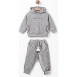 BabyCosy Organic Wear Bebek Alt Üst Takım %100 Organik Pamuk , Bebek - Yenidoğan- CSY8066 - 9 - 12 Ay - Gri