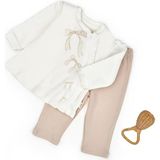BabyCosy Organic Wear Bebek Alt Üst Takım %100 Organik Pamuk , Bebek - Yenidoğan- CSY8155 - Taş - 3 - 6 Ay