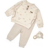 BabyCosy Organic Wear Bebek Alt Üst Takım %100 Organik Pamuk , Bebek - Yenidoğan- CSY8185 - Ekru - 18 - 24 Ay
