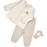 BabyCosy Organic Wear Bebek Alt Üst Takım %100 Organik Pamuk , Bebek - Yenidoğan- CSY8186 - Ekru - 12 - 18 Ay