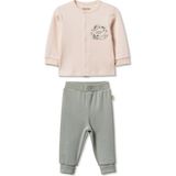 BabyCosy Organic Wear Bebek Alt Üst Takım %100 Organik Pamuk , Bebek - Yenidoğan- CSY8215 - 3 - 6 Ay - Green