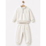 BabyCosy Organic Wear Bebek Alt Üst Takım %47 Pamuk - %47 Modal- %6 Elastan , Bebek - Yenidoğan- CSY8054 - 18 - 24 Ay - Ekru