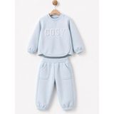 BabyCosy Organic Wear Bebek Alt Üst Takım %47 Pamuk - %47 Modal- %6 Elastan , Bebek - Yenidoğan- CSY8059 - 9 - 12 Ay - Mavi