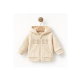 BabyCosy Organic Wear Bebek Kapüşonlu Ceket %47 cotton %47 modal %6 elastan Organic Pamuk Yenidoğan Serisi - CSY8045