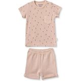 BabyCosy Organic Wear Bebek Kısa Kollu Tişört ve Pantolon Takımı, %100 Pamuk, Bebek ve Yenidoğan Serisi - CSYM31113 - 12 - 18 Ay - Taş Rengi