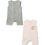 BabyCosy Organic Wear Bebek Şort Kollu Tulum, %100 Organik Pamuk, Bebek ve Yenidoğan Serisi - CSY8211 - Krem - 3 - 6 Ay
