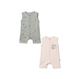 BabyCosy Organic Wear Bebek Şort Kollu Tulum, %100 Organik Pamuk, Bebek ve Yenidoğan Serisi - CSY8211