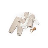 BabyCosy Organic Wear Bebek Yelekli 3'lü Takım %100 Organic Pamuk Yenidoğan Serisi - CSY8115 - 18 - 24 Ay - Ekru