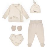 Babycosy Organic Wear GOTS Sertifikalı, 5’li Organik Pamuk Bebek Hastane Çıkış Seti – Yenidoğan & Uniseks Konfor