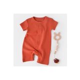 BabyCosy Organik Kısa Kollu Tulum Tarçın - Csyw1015 - Rebebe