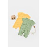 BabyCosy Organik Modal Fil Baskılı 2'li Kısa Kollu Tulum