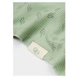 BabyCosy Yuvarlak Organik Modal Fil Baskılı Battaniye 85x85 Cm Penye Tek Ebat Yeşil Düz