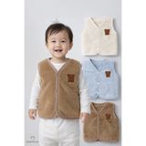 BABYDEN'S 3’lü Welsoft Yelek Seti Erkek Bebek Çocuk Kışlık Peluş Yumuşak Çıtçıtlı Bebek Yeleği (6-36 Ay)