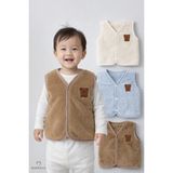 Babyden's 3’lü Welsoft Yelek Seti Kız Bebek ve Çocuk Kışlık Peluş Yumuşak Yelek,çıtçıtlı,rahat,günlük - 24 - 36 Ay - Pembe - Ekru - Kahverengi