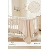 Babyden's Premium Bebek Battaniyesi %100 Pamuk ,4 Mevsim Kullanım,Yenidoğan, Kundak ve Puset Örtüsü Kalp Ekru