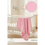 Babyden's Premium Bebek Battaniyesi %100 Pamuk ,4 Mevsim Kullanım,Yenidoğan, Kundak ve Puset Örtüsü Kalp Pembe
