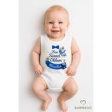 Babyden's Sünnet Kıyafeti Erkek Bebek Body %100 Pamuk – Ben Sünnet Oldum Maşallah Baskılı Zıbın –kolsuz Body - 0 - 3 Ay - 000Beyaz