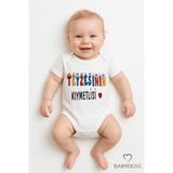 Babyden's Teyzesinin Kıymetlisi Yazılı Bebek Body | Pamuk Çıtçıtlı Tulum Zıbın | Kısa Kollu Unisex - Beyaz - 0 - 3 Ay