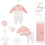 Babydola 12521 Kız Bebek Onlu Pudra Çekmeceli Kutulu Zıbın Hastane Çıkış Seti (0-3 Ay) - 0 - 3 Ay