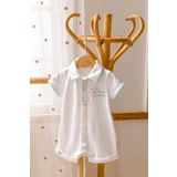 Babydola 13756 Erkek Bebek Kısa Kollu Yakalı Tulum