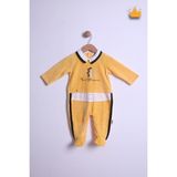 Babydola Erkek Bebek Patikli Kadife Tulum Yenidoğan Hastane Çıkışı Bebek Hediyesi 14112 - Sarı - 5 - 6 Ay