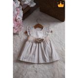 Babydola Kız Bebek Çocuk Vintage Elbise Retro Konsept Bayramlık 15200 - Bej - Standart